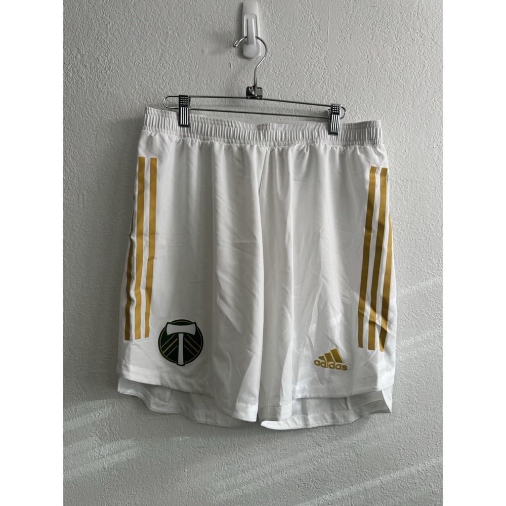 Adidas Portland Timbers Shorts Mens Large L White Player Issued‎ Game Unused #11